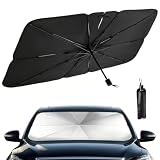 Parasol para parabrisas de coche, 150 x 85 cm, plegable, con protección UV y protección contra el calor, para la mayoría de los coches