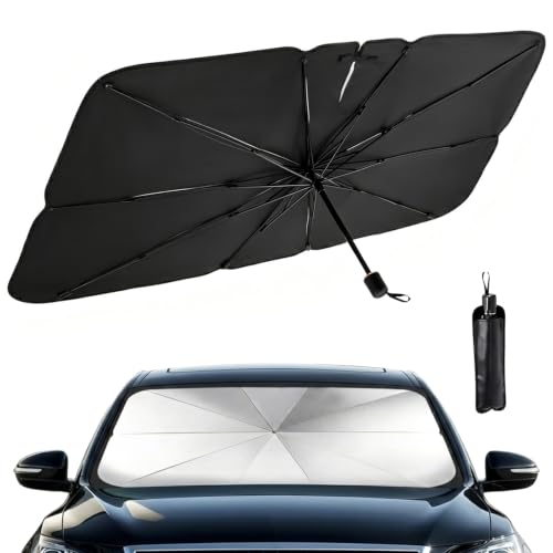 Parasol para parabrisas de coche, 150 x 85 cm, plegable, con protección UV y protección contra el calor, para la mayoría de los coches