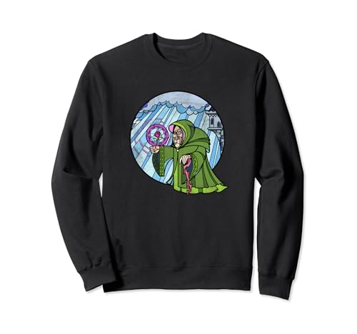 Sweatshirt Disney Evil Queen Hag stained glass pull col rond Blanche Neige
