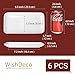 WishDeco Small Rectangle Plates Set of 6, White Serving Platters 9 inch, Ceramic Sushi Plates, Serving Plate for Appetizer, Dessert, Party, Microwave Safe
