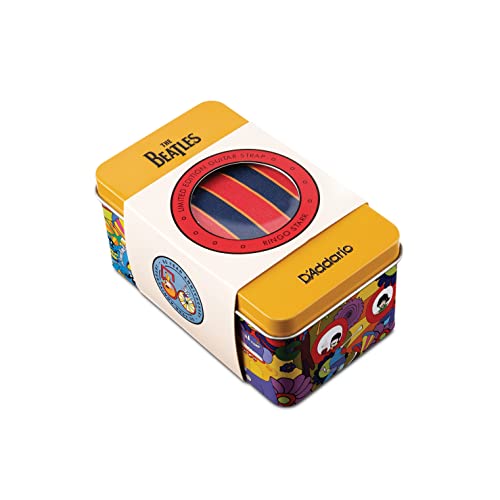 D'addario Accessories Beatles Guitar Strap In Collectable Tin - Electric Guitar Strap, Acoustic Guitar Strap & Bass Guitar Strap - Yellow Submarine 50Th Anniversary - Ringo #TOP3