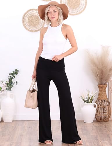 Popana Palazzo Pants for Women Casual Summer Wide Leg Beach Pants Plus Size Made in USA3
