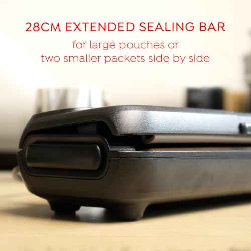Image of Sipologie Vacuum Sealer Machine for Food | 60kPa Automatic Food Packing and Sealing Machine for Food Packets | 28cm Extended Seal | Wet and Dry Modes | 10 Vacuum Pouches | 1 Year Warranty