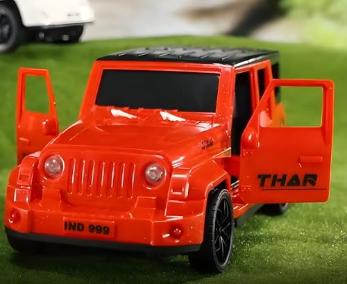 Image of Remote Control Thar 1:16 Scale for Kids | Double Spray SUV Jeep | Openable Doors, Light & Song Toy for Kids | Rechargeable RC Thar Musical Car Toy | Best Gift Boys, Multicolor