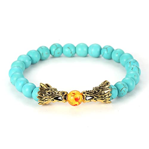 Bracelet de perles pour hommes : le cadeau idéal en pierre de 8 mm dragon