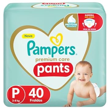 Fralda Pampers Pants Premium Care P 40 unidades