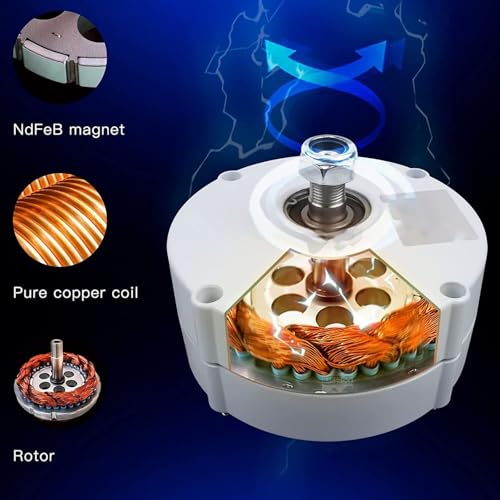 Zestaw generatora wiatrowego z regulatorem ładowania, pionowy sprzęt do wytwarzania energii elektrycznej, generator wiatrowy 400 W - trójfazowy alternator z magnesami trwałymi do systemów