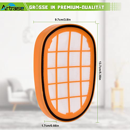 Artraise Filter für Philips SpeedPro Max Staubsauger, 6 Stück für Philips FC6812 FC6813 FC6822 FC6826 Ersatzfilter, Ersatzteile FC5005/01