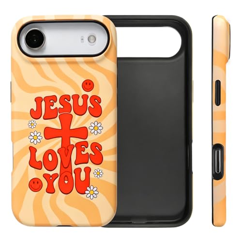 Coque iPhone 17 Air MagSafe à croix chrétienne antichoc et mince