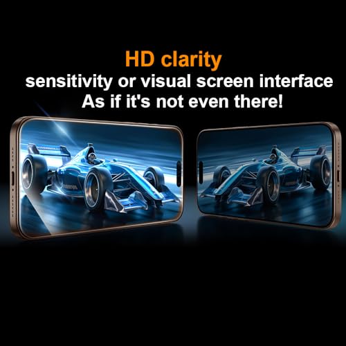 Image of OneFish Screen Protector Glass for iPhone 14 Pro Max / 15 Plus, 9H Glass Scratch Resistant, Dynamic Island Compatible, HD Clarity Tempered Film with Installation Frame, Easy Installation, 2Pack.