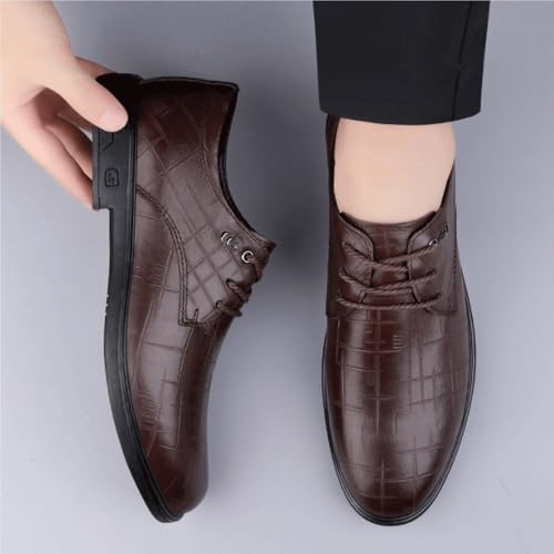 Men's Lace up Dress Shoes Genuine Leather Oxfords Comfortable Breathable Business Casual Formal Work Shoes Large Size2