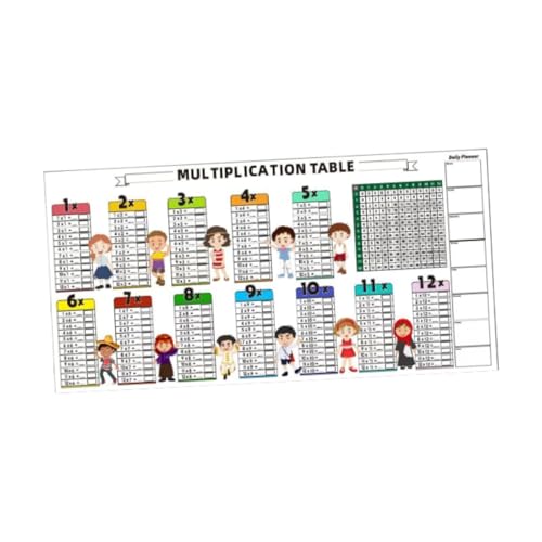 Luwecf Dry Erase Multiplication Sheet Practice Board Educational Tool, Reusable Learn The Times Table for Teacher, Kids Classroom