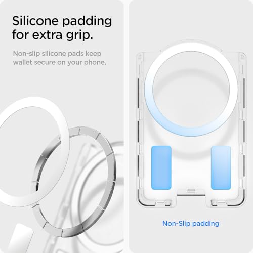 Image of Spigen Ultra Hybrid (MagFit+) Magnetic Card Holder up to 3 Cards, Designed for Galaxy S26 /S25 Series Magnetic Case Only and iPhone 17 /16 /15 /14 /13 /12 Models - Crystal Clear