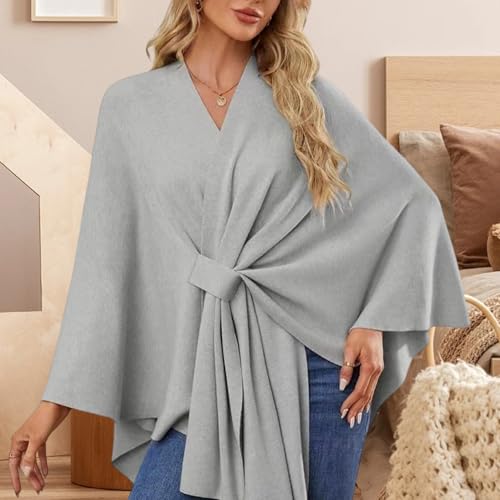 Écharpe pour femme et poncho ouvert idéal pour vos voyages et trajets - 3