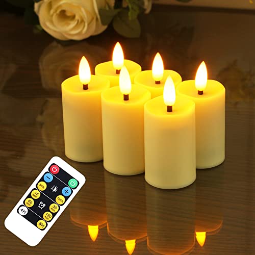 Yucanucax 6 Pack Ivory Tea Lights Votive Candle With Remote Control Emits Yellow Light Max 800Hours By 2 Aaa Batteries(Not Includ) Indoor, Bedroom, Study Room… #TOP7