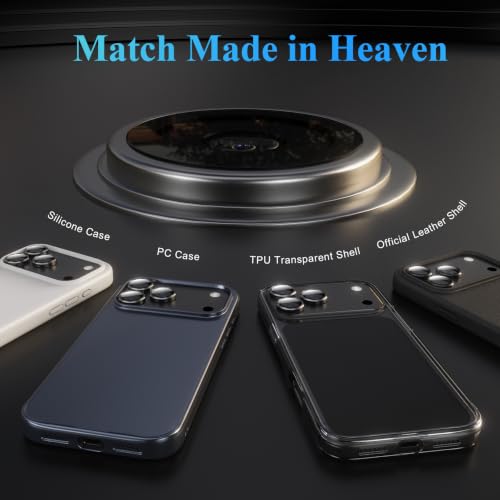 Image of Lensarmor Compatible with Iphone 18 Pro / 18 Pro Max Camera Lens Protector Black - Premium 9H Tempered Glass, Military-Grade Protection, No Flash Interference & Case-Friendly Design