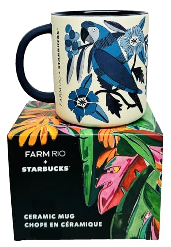 Image of Starbucks x FARM Rio 2025 Limited Edition Lenco Azulejo Mug, 14 Oz