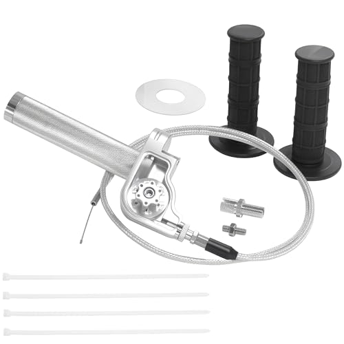 Image of Motorcycle Throttle Assembly,7 /8 inch Quick Twist Throttle Grips with Throttle Cable Aluminum Alloy Universal for CRF KLX SSR TTR 110 125 150 250cc Dirt Pit Bike ATV Mini Bike