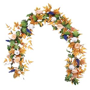 Generisch Herbstgirlande Ahornblätter Kürbisblumengirlande