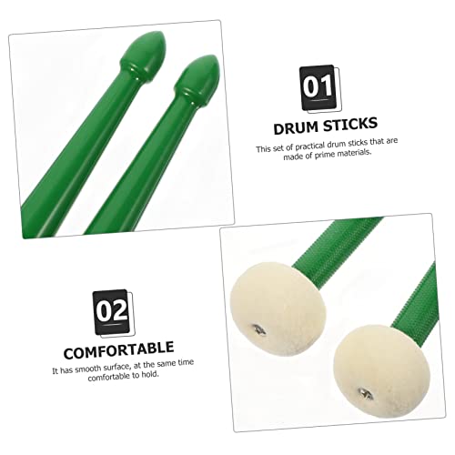 Baquetas Dobles para Percusión Color Verde Oscuro miniatura 5