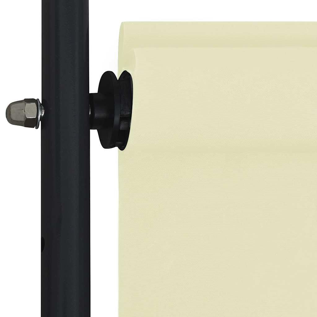 Tenda a Rullo per Esterni 200x270 cm Crema Tessuto Resistente ai Raggi UV Ombreggiante per Balcone Veranda Privacy Protezione dal Sole e Ventilazione