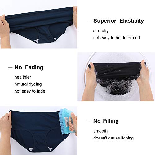 Image of INNERSY Womens Underwear Cotton Hipster Panties Regular & Plus Size 6-Pack