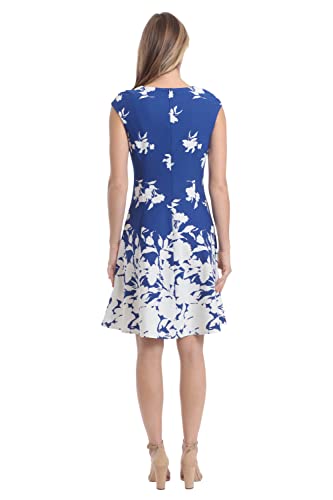Image of London Times Womens Dresses Cap Sleeve Fit and Flare - Elegant Summer Cocktail Graduation Garden Party Wedding Guest Dress