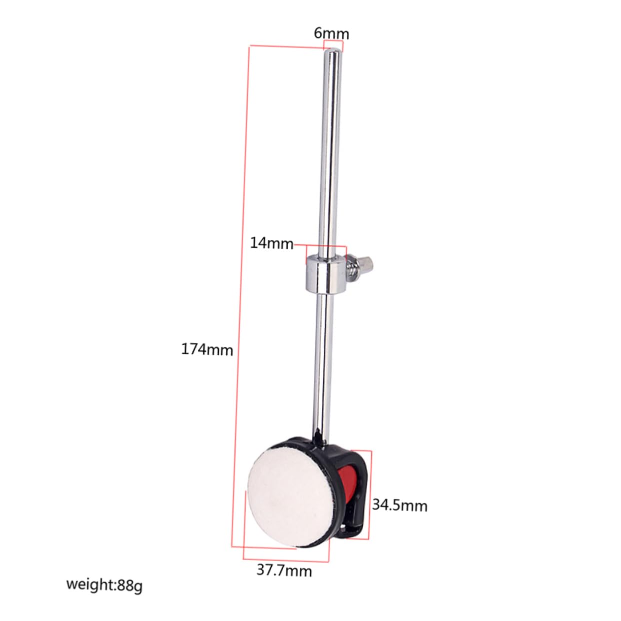 ifundom 3stücke Bass Drum Hammer Beater Mit Silikonkopf Für Schlagzeugpedale Langlebiges Zubehör Für Musiker Passend Für Schlagzeugpedale Für Austausch Alter Oder Defekter Schlägel