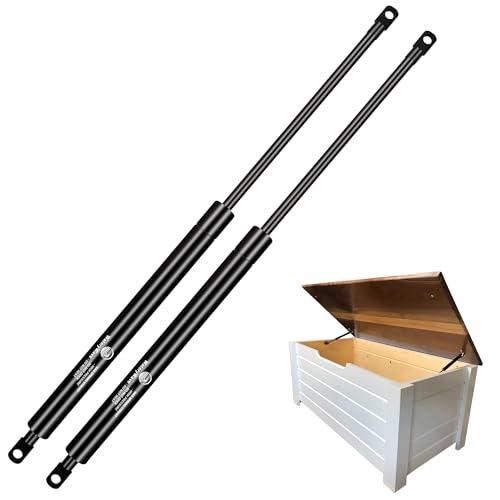 WateryWave 500MM 500N Verin a Gaz avec Têtes d'œillets de 8mm Verin Hydraulique de Coffre Noir Verin de Coffre pour Porte de Sous-Sol Meuble TV Extérieur...