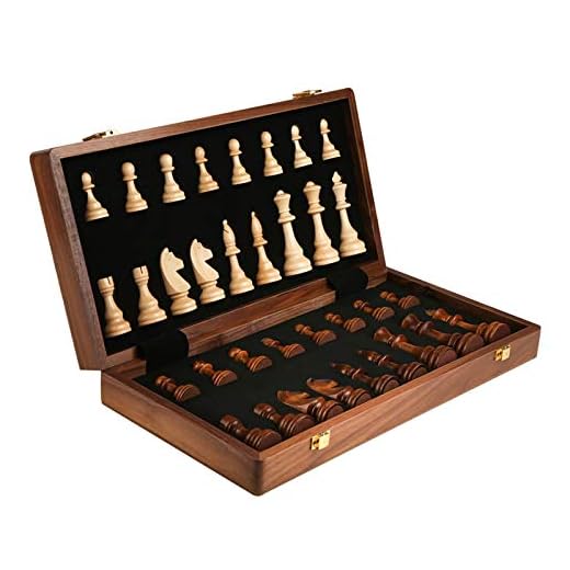 2 in 1 Folding Wooden Chess Set for Adults/Chess Pieces Box, 3in King Height Chess Pieces / 2 Extra Free Queen / 15in Unique Chess Sets and Boards Game for Kids Mens Gifts