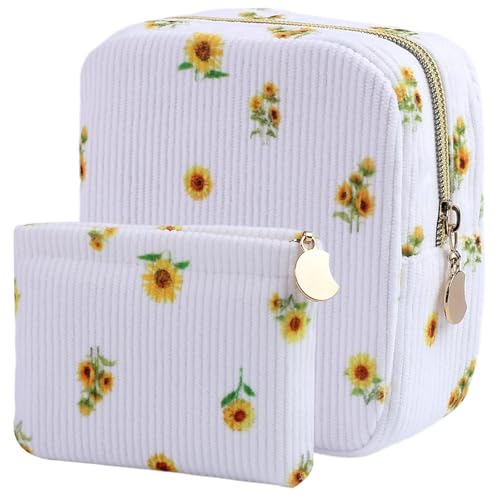 Image of 2-Pack Period Bag for Women Girls, Portable Corduroy Sanitary Napkin Storage Bag Period Pouch Small Discreet Menstrual Pouch, Sanitary Pads Bag Period Kits Tampons Holder for First Period