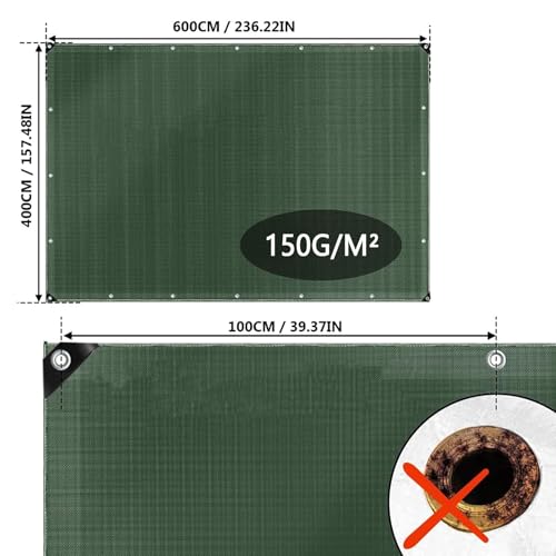 Lona impermeable verde ejercito ideal para tapar lena y proteger barcos del sol 8