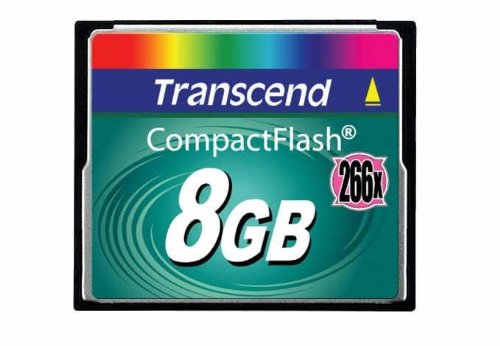 Transcend 8 Go Carte mémoire CompactFlash (CF) 266x TS8GCF266