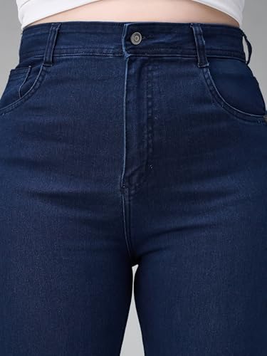 Image of Miss Chase A+ Women's Bootcut High Rise Regular Length Stretchable Denim Jeans