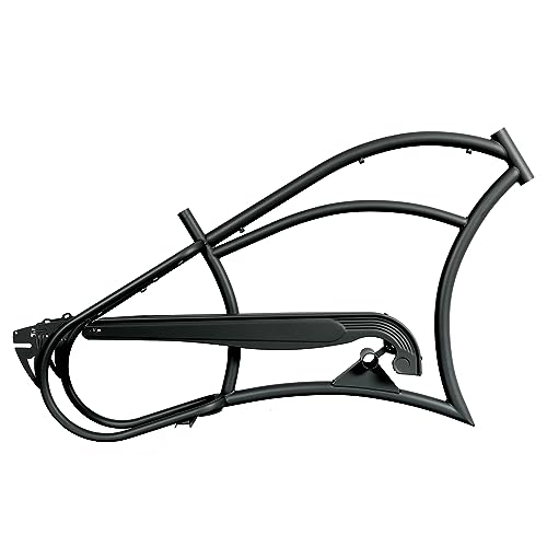 Cuadro de bicicleta playera Tracer Harman 4.0C/3D de 26", acero, con guardachain y compatible con frenos de disco y neumáticos 26" x 4.0, color 3D-green miniatura 1