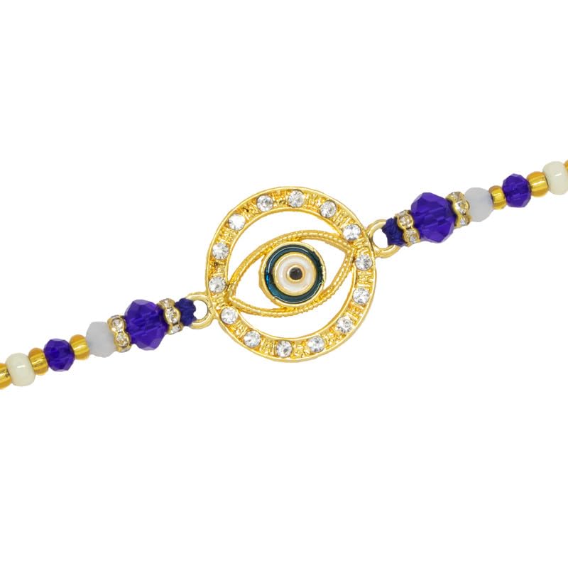 Image of Canton Rakhii Gift for Brother with Chocolate - Designer Rakhi for Brother with Cadbury Gift Hamper Pack, Roli Kumkum & Greeting Card (Design-15, 1 Rakhi + Cadbury)