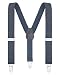 Buyless Fashion Kids And Baby Adjustable Elastic Solid Color 1 inch Suspenders - Denim Blue - Size 22