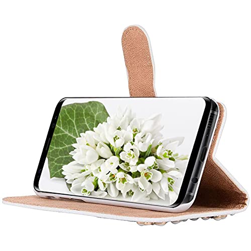 Shinyzone Bling Wallet Phone Case For Samsung Galaxy A32 5G,3D Magntic Sparkle Bowknot Buckle Crystal Full Diamond Stones Pu Leather Flip Folio Stand Cover With Card Slot, Silver #TOP5