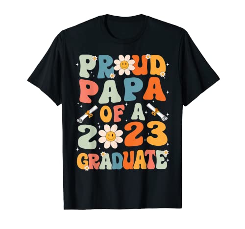 Proud Papa Of A Class Of 2023 Graduated Graduation Party Men Camiseta