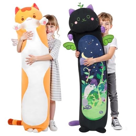 Kawaii Long Cat Plush Body Pillow