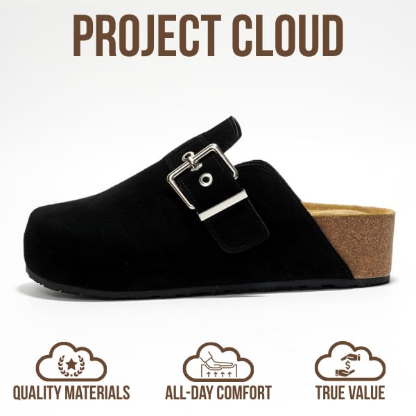 Image of Project Cloud Clogs for Women Footwear - Memory Foam and Non-Slip Platform Wedges Heels for Women Mules & Clogs 2026 - Comfortable Stylish Slip-On with Adjustable Straps (Rhona)