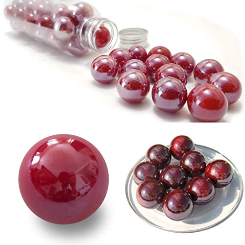 mesbilles MisCanicas - 10 Canicas Rojo Brillante - 9 Canicas y 1 Canica Grande Cover
