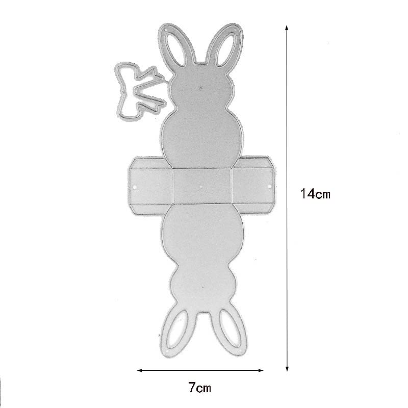 YROHGKPN Metal Die Cuts Easter Rabbit Lollipop Card Making Scrapbooking Paper Diy Stencil