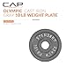 CAP Barbell Olympic 2-Inch Weight Plate, GRAY 10 LBS