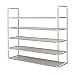 Blissun Shoe Racks Space Saving Non-Woven Fabric Shoe Storage Organizer Cabinet Tower (5 Tiers, Grey)