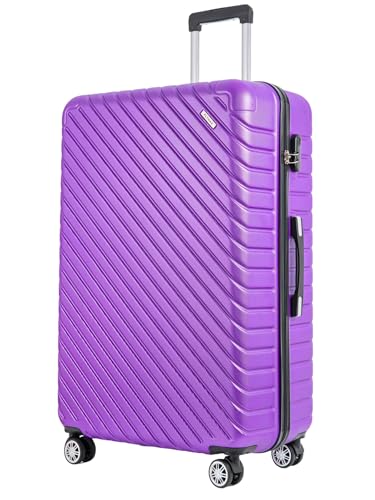 FLYMAX 29" Large Suitcase 4 Wheel Lightweight Luggage Hard Shell Travel Case Hold Check in Fits 23kg - 27kg + 3 Digit Lock Suitcase Large + Telescopic Handle 100 Litre Capacity