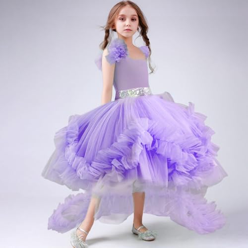 Vestido verde para niñas de verano con falda abombada extraíble 2
