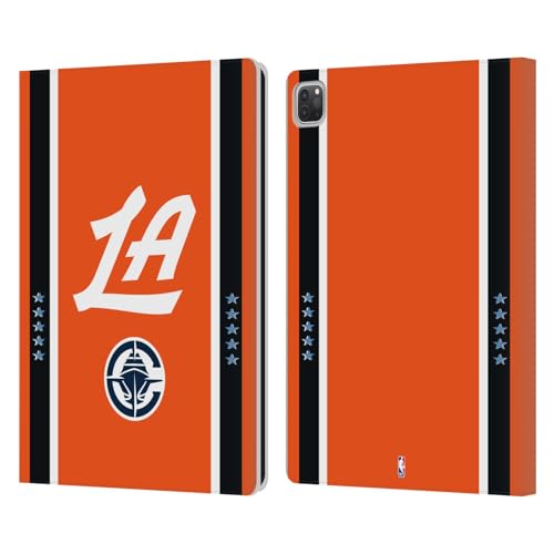 Étui portefeuille iPad Pro 12.9 Los Angeles Clippers orange en cuir