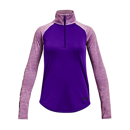 T-shirt Under Armour Tech fille zippé anti-transpiration pour le running