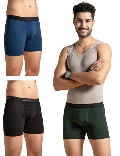 Image of DAMENSCH Mens Regular Fit Premium Cotton Blend Boxer Brief | Innerwear Men, Men Boxers, Underwear for Men, Shorts for Men, Inner for Men, Briefs for Men